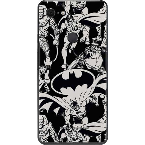 DC Comics Batman Characters Action Poses Print Google Pixel 3 XL Skin
